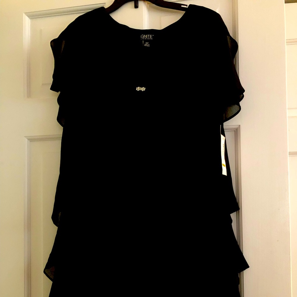 Ignite Evenings Party Dress with rhinestone accent
